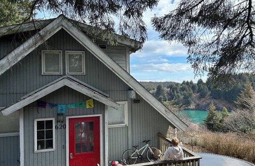 Kodiak Casa | Enjoy channel views from the hot tub. Minutes walk from downtown and waterfront.