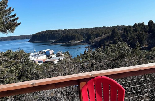 Kodiak Casa | Enjoy channel views from the hot tub. Minutes walk from downtown and waterfront.