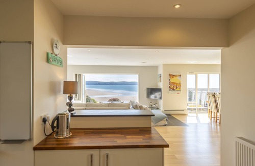Mortehoe Casa | Disfrute de impresionantes vistas al mar desde una casa de vacaciones costera contemporánea independiente