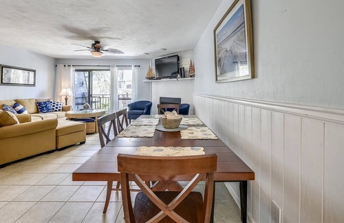 East End Casa | Enjoy this updated townhome with views of the gulf and pool from the deck.