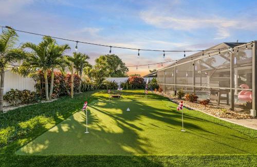 Cape Coral Casa | Entertainers Paradise with HTD Pool & Putting Green