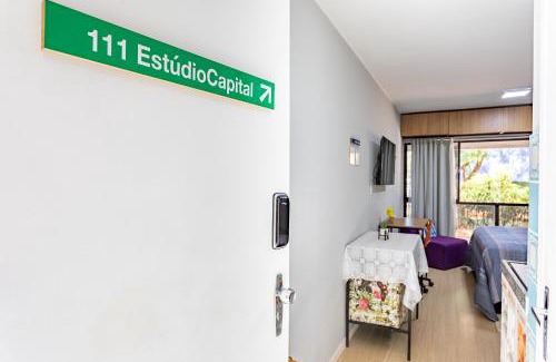 Asa Norte Apartamento | Estúdio aconchegante e funcional, cama casal ou 2 de solteiro, ar-cond, wi-fi, Netflix e cozinha