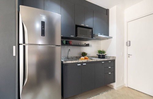 Pinheiros Apartamento | Estúdio Moderno com AC e Rooftop