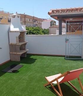 El Molinillo Apartamento | Estudio Centro Málaga Terraza y Barbacoa