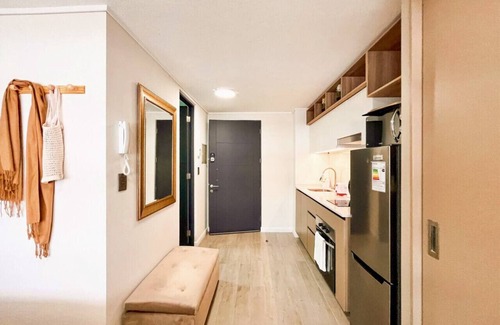 Downtown Santiago Apartamento | Estudio Santa Elvira | Home Office Laundry Wifi