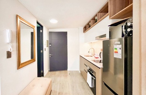 Downtown Santiago Apartamento | Estudio Santa Elvira | Home Office Laundry Wifi