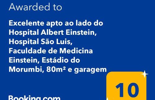 Morumbi Apartamento | Excelente apto ao lado do Hospital Albert Einstein, Hospital São Luis, Faculdade de Medicina Einstein, Estádio do Morumbi, 80m² e garagem