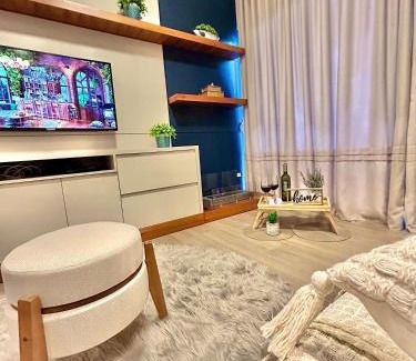 Carniel Apartamento | Excelente Apto com lareira e piscina aquecida
