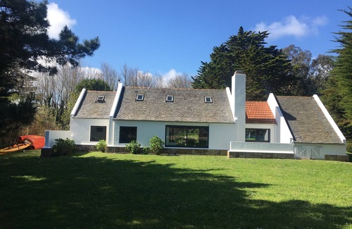 Cote de Granit Rose Casa | Ubicación excepcional directamente en la playa, gran jardín y vistas al mar
