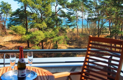 Ostseebad Baabe Apartamento | Excl. Apartamento-vista directa al mar-ambiente de chimenea-WLAN, SAUNA, PISCINA + TG sin cargo