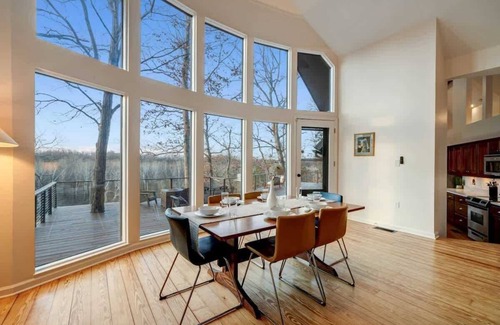 Shepherdstown Casa | Exclusive Wooded Chalet w Magnificent River Views