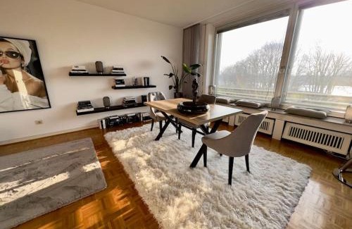 Golzheim Apartamento | Exklusiver Rheinblick Messe Parken Luxus 10 Personen