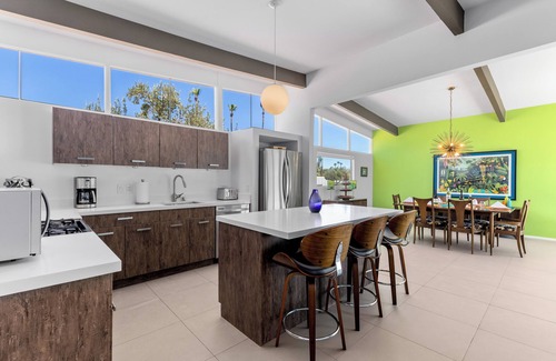 Racquet Club Estates Casa | Exotic Tropics - Mid-Century Oasis w/Pool & Casita
