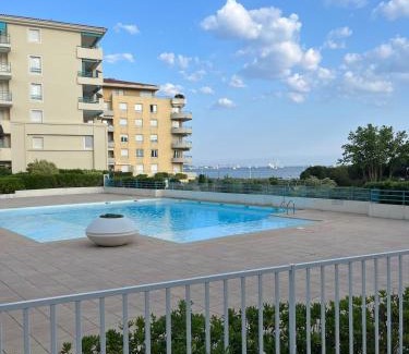 Golfe Juan Apartamento | F2 Vue mer - Piscine - Climatisation - Parking