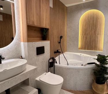 Ursynow Apartamento | Family & Business Apartments PREMIUM SPA No 3 - 2 Bedroom with Private Jacuzzi, Balcony, Parking
