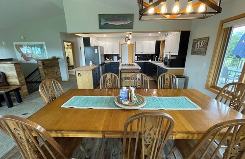 Bigfork Casa | Family friendly home on Flathead River with amazing views, dock and toys galore