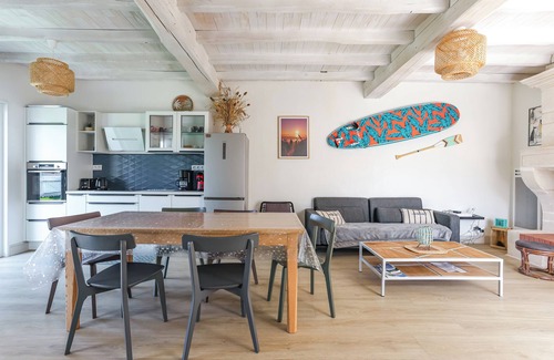 Le Grand-Village-Plage Casa | Casa Familiar en Grand-Village-Plage con 3 Habitaciones, Wi-Fi y Lavadora - 6 Personas