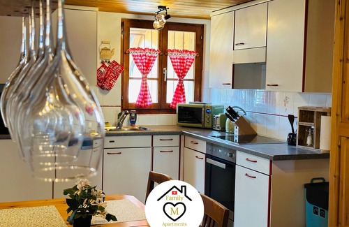 Kappel Apartamento | Family M Apartments 15 - Center of Switzerland - Retro - Fire place