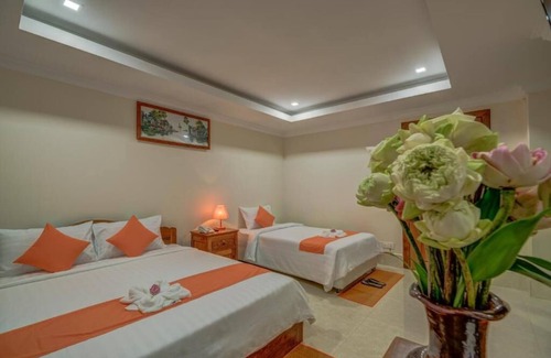Siem Reap Complejo | Habitación familiar: 1 cama doble e individual - desayuno gratis
