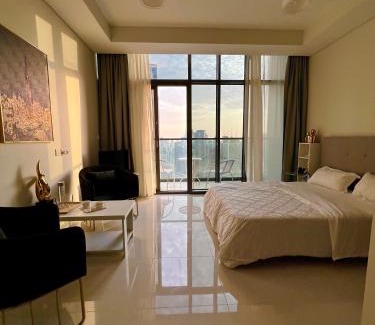 Sheikh Zayed Road Apartamento | Fantastic Downtown Skyline und Sea View 44th floor Pool Gym Luxury Studio