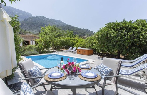 Sóller Villa | Villa con piscina, bañera de hidromasaje, terrazas, vistas a la montaña, aire acondicionado y Wi-Fi