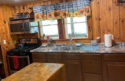 Hot Springs Cabina | Farm Stay at Brooks Cabin, pet friendly!