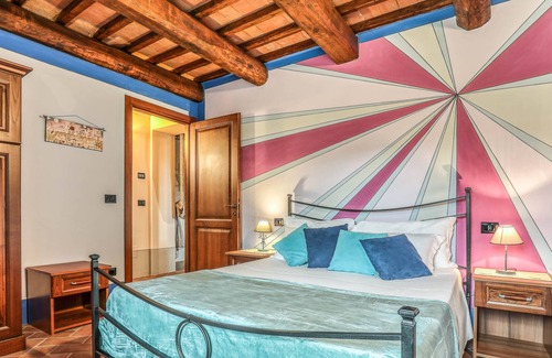 Castiglione d'Orcia Apartamento | Cortijo con piscina - apartamento la Spiga