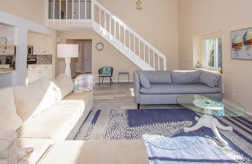 Blue Heron Lake Casa | Fenced backyard w/ pond, fire pit, screened porch, ping pong, Golf cart incl.