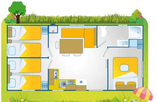Baia Domizia Casa | Ferienanlage Baia Domizia - Mobilehome Happy Premium