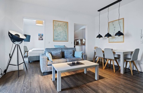 Wismar Apartamento | Ferienapartment mit Balkon und Tollem Ausblick an der Hafenspitze von Wismar - Ohlerich Speicher