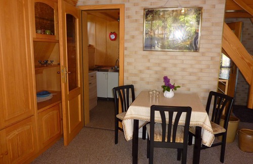 Burg-Kauper Apartamento | Ferienhaus am Fließ - Ferienhaus am Fließ, SZ im OG, WZ, Küche, Du/wc, Terrasse