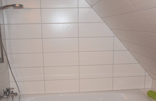 Burg-Dorf Apartamento | Ferienhaus Hinterm Bismarckturm - Ferienhaus, Schlafraum, Wohnraum/küchenzeile, Du/wc/bad