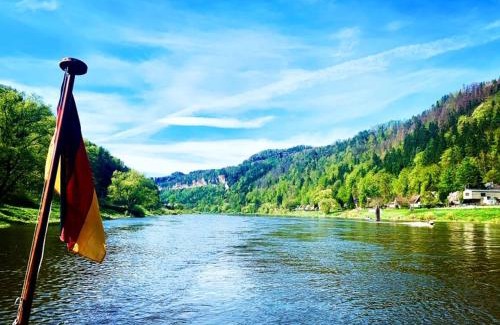 Reinhardtsdorf-Schoena Apartamento | Ferienhaus Sandsteinwandblick