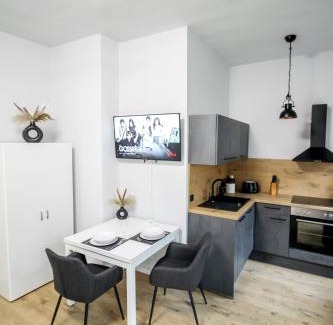 Nordfront Apartamento | Ferienwohnung Lorenz mit kostenlosem Parkplatz Netflix Boxspringbett Küche