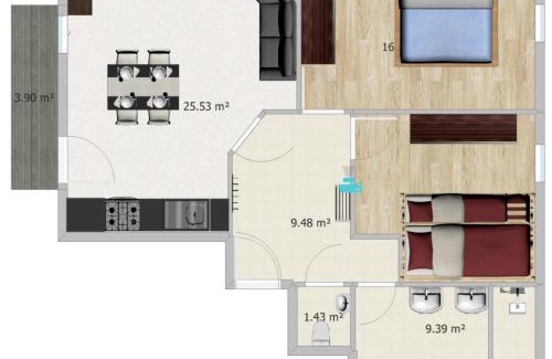 Tieschen Apartamento | Ferienwohnung Steintal