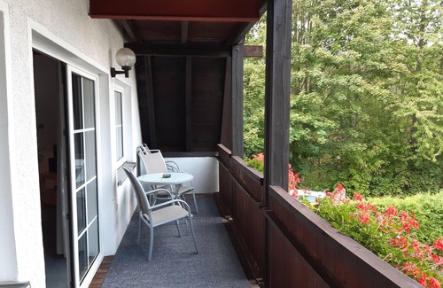 Walkenried Apartamento | Apartamento Stricker B, balcón 1/2