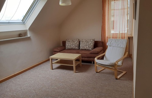 Maikammer Apartamento | Holiday apartment Weingut Alfred Schwaab - Apartment, bath, toilet, 1 bedroom