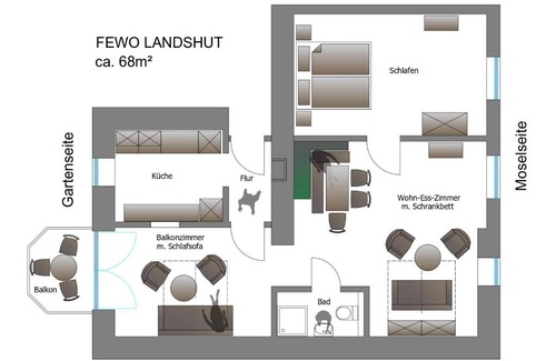 Bernkastel Apartamento | Ferienwohnungen am Stadtpalais Fewo-Landshut