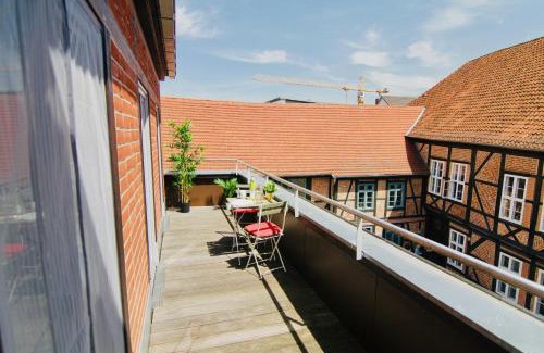 Schwerin Apartamento | FeWoZauber - Domspatz, 50qm, Top-Lage, Style, Dachterrasse, Business