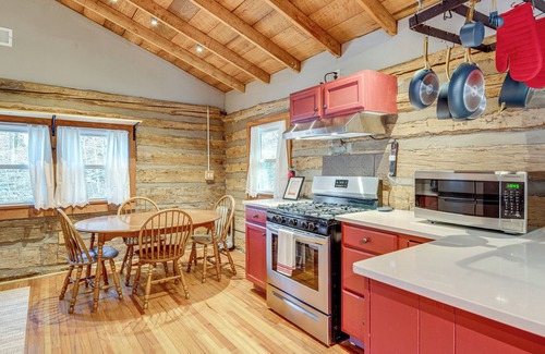 Cataloochee Ranch Cabina | Maggie Valley Log Cabin: Deck + Mountain Views!