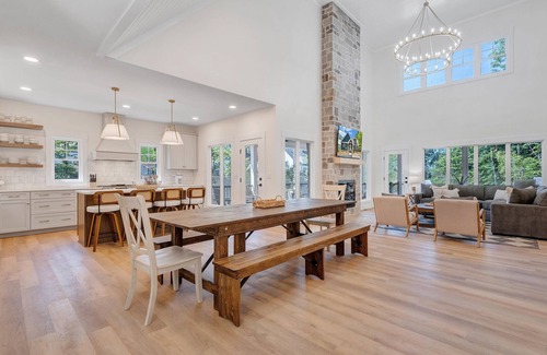 Moneta Casa | Firefly Estate, Lakefront Luxury w/ Covered Verandas + Heated Salt Pool, Hot Tub, Dock!
