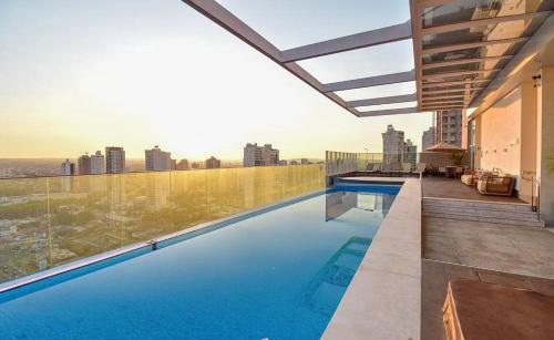 Setor Bueno Apartamento | FLAT DIFERENCIADO EM GOIÂNIA, SETOR BUENO, Ed DNA, SACADA PRIVATIVA DESCOBERTA COM JARDIM, PISCINA, ACADEMIA, GARAGEM, MINIMO 2 NOITES