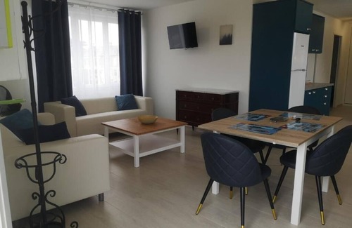 Asnelles Apartamento | Apartamento-Apartamento-Baño privado con ducha-Vista a la Ciudad