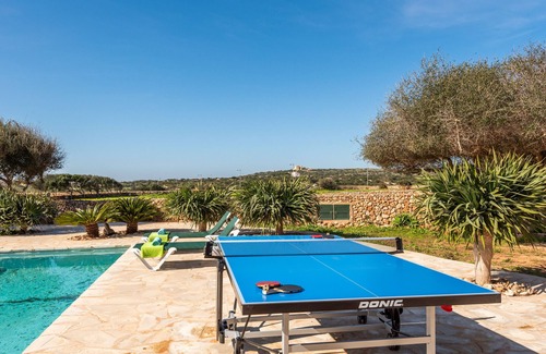 Ciutadella de Menorca Villa | Villa en el campo, ideal para familias, con piscina, barbacoa , juegos de mesa..
