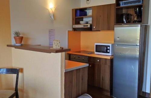 Jausiers Apartamento | Floor -2, view valley, swimming pool, sauna, terrace, parking, tv, 50m², Pra Loup