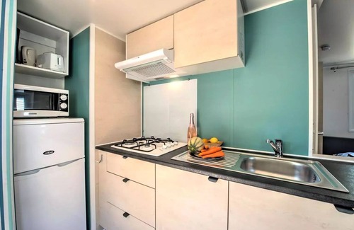 Saumur Casa | Flower Camping L'Ile d'Offard **** - Homeflower Premium 26.5m2 (2 bedrooms) + CLIM + semi-covered terrace + TV + sheets + towels 5 people