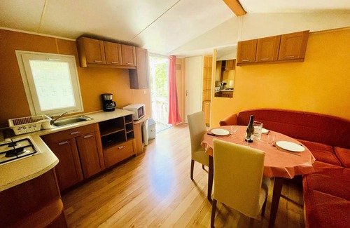 Camon Casa | Flower Camping LA GDPOLA *** - Mobile home Oak Comfort 30m2 - 2 bedrooms + covered terrace 14m2 4 people