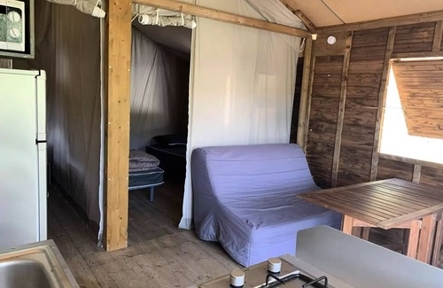 Clamensane Casa | Flower Camping Le Clot du Jay *** - Cabane Lodge on pilingis 34m2 2 bedrooms + terrace 4 people