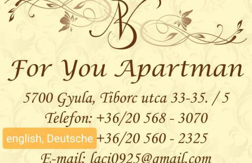 Gyula Apartamento | For You Apartman Gyula