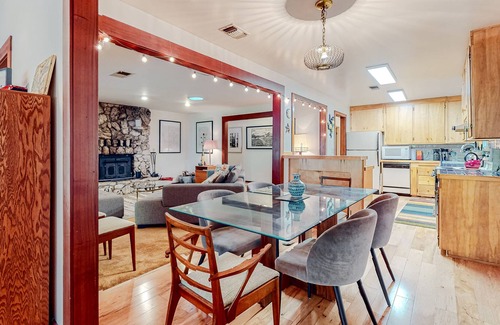 Cazadero Casa | Forested home near the river with a hot tub, deck, playground, & washer/dryer